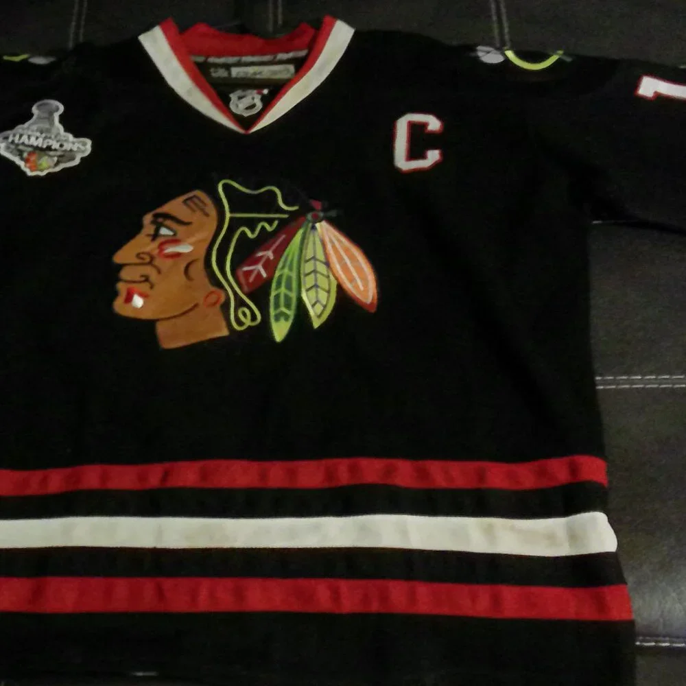 JONATHAN TOEWS CHICAGO BLACKHAWKS BLACK REEBOK PREMIER JERSEY XX-Large - Picture 2 of 14